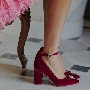 Jenny Cipoletti Collab Perfect Block Heel Sarah Flint Shoes NIB IT41 US10